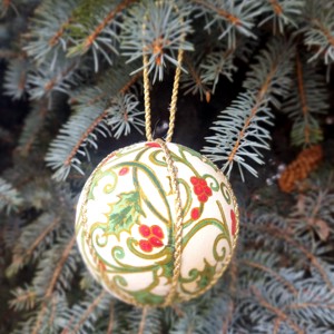 Ornament pom de Crăciun cu monogramă -  - Artynos.ro
