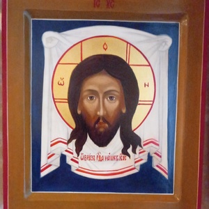 Icoana  Iisus Hristos  24x27 , Casa & Stil de viata, Decoratiuni de casa, Picturi murale, Arta murala din sticla, , ARTYNOS