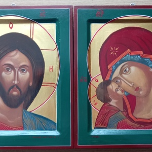 Icoane pentru  cununia  religioasa. , Casa & Stil de viata, Decoratiuni de casa, Picturi murale, Arta de perete din lemn, , ARTYNOS