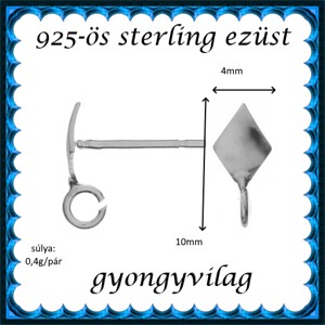 Închidere pentru bijuterii din argint 925: închidere pentru cercei cu dop EFK B 52 -  - Artynos.ro