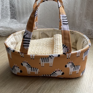 Mini landou handmade pentru papusa  model Safari cu zebreandou - Artynos.ro