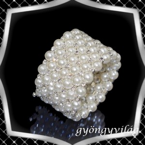 Bijuterii bratari: trei randuri de perle de ceara bratara de cristal ES-K05-7ef, , , ARTYNOS