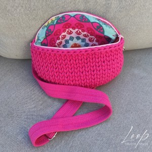 Bohemian magenta crosetat crossbody sac cu captuseala mandala - handmade femei geanta laterala, Genti si portofele, Genti de mana si umar, Geanta crossbody, Crosetat, ARTYNOS