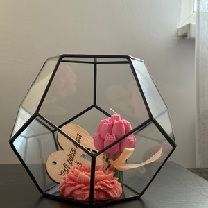Terariu geometric din sticlă  decor versatil și modern - casă & stil de viață - accesorii pentru decorat casa - decorațiuni de masă și decorațiuni pentru rafturi  - sticle ornamentale - Artynos.ro