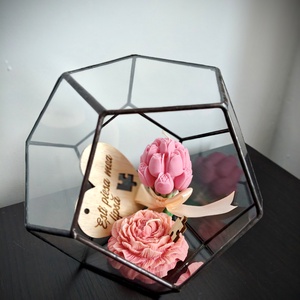 Terariu geometric din sticla  decor versatil si modern, Casa & Stil de viata, Accesorii pentru decorat casa, Decoratiuni de masa si decoratiuni pentru rafturi , Sticle ornamentale, Arta de sticla, ARTYNOS