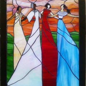 Dancing doamnelor iluminate tiffany arta de perete -  - Artynos.ro