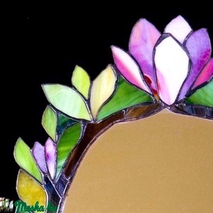 Pink Magnolia oglindă tiffany - casă & stil de viață - accesorii pentru decorat casa - oglinzi perete, oglinzi decor - Artynos.ro