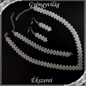 Set de colier și brățară casual cu perle de culoare teal SSZEB-TE02-1ab -  - Artynos.ro