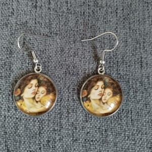Cercei inspirati de Klimt cu accesorii medicale din otel, , , ARTYNOS