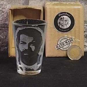 Pahar de bauturi spirtoase din sticla, cu model Bud Spencer, gravat manual , , , ARTYNOS