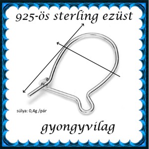  Accesorii pentru bijuterii din argint 925: bază pentru cercei cu închidere de siguranță EFK K 17e -  - Artynos.ro
