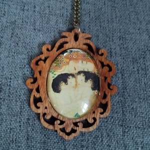 Colier cu lentile de sticla si motiv Klimt, , , ARTYNOS