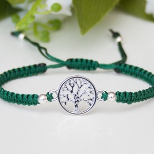 Bratara macramé impletita - Tree of Life verde inchis, , , ARTYNOS