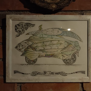 Masina fantastica egipteana - 05, Arte vizuale și accesorii , Grafică, ilustrație, Desen în creion, Altele, ARTYNOS