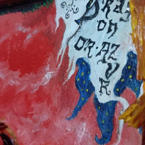 Dragon aur si azur - arte vizuale și accesorii  - colaj - Artynos.ro