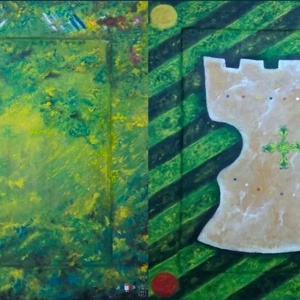 Scut cu nestemate si poiana fermecata - tablou fata verso pe lemn masiv, Casă & Stil de viață, Accesorii pentru decorat casa, Picturi murale, Panouri și tablouri, panouri decorative, , ARTYNOS