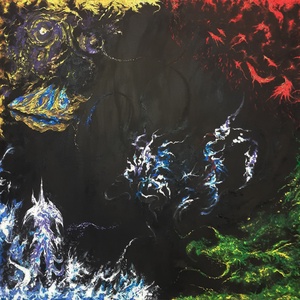 Oceanul primordial - acrilic si tempera pe pânza, Arte vizuale și accesorii , Picturi, Picturi în tehnică mixtă, , ARTYNOS