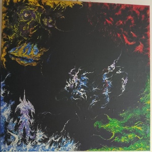 Oceanul primordial - acrilic si tempera pe pânza - arte vizuale și accesorii  - picturi - picturi în tehnică mixtă - Artynos.ro