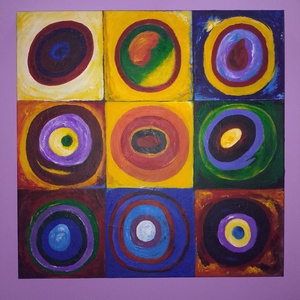Compoziție abstractă după Kandinsky  - casă & stil de viață - decorațiuni de casă - picturi murale - tablouri/picturi pe pânză - Artynos.ro