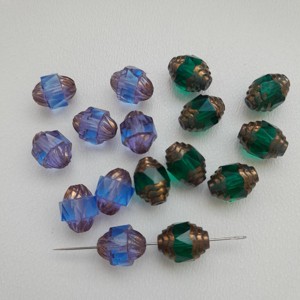 Margele din sticla ceha - 9x7mm - 16 buc / pachet, , , ARTYNOS