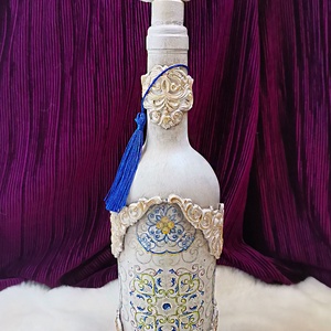 Sticla decorativa 2, Casă & Stil de viață, Accesorii pentru decorat casa, Decorațiuni de masă și decorațiuni pentru rafturi , Sticle ornamentale, Decoupage, transfer și tehnici șervețel, ARTYNOS