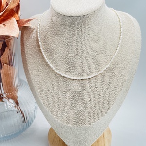 Colier handmade din perle mici de cultura - bijuterii - coliere - guler din perle - Artynos.ro