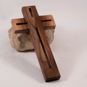 Cruce din lemn modelata, cruce de perete, , , ARTYNOS