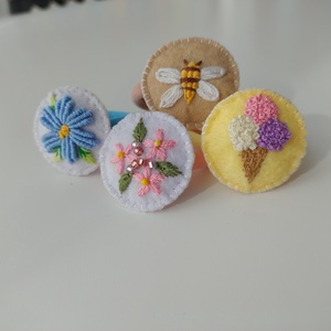 Elastice pentru par , Imbracaminte si moda, Accesorii par, Clema de par si ac de par, Broderie, ARTYNOS