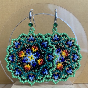 Cercei mandala din margele, Bijuterii, Cercei, Cercei rotunzi, Confectionarea bijuteriilor, ARTYNOS