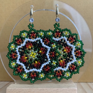 Cercei mandala din margele - Artynos.ro