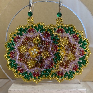 Cercei mandala din margele - Artynos.ro