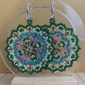 Cercei mandala din margele - Artynos.ro