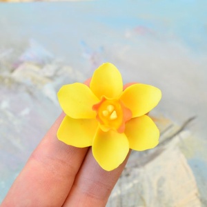 Narcisa Galbena - Brosa martisor, Bijuterii, Brose, Altele, ARTYNOS