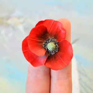 Mac Rosu - Brosa martisor - Artynos.ro