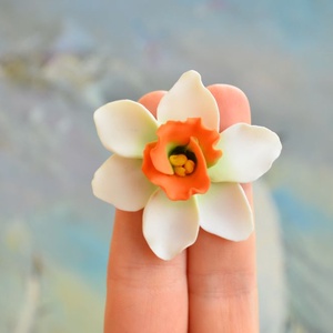 Narcisa alba- Brosa martisor - Artynos.ro