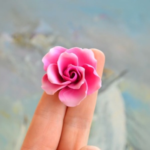 Trandafirul roz- Brosa martisor, Bijuterii, Brose, , ARTYNOS