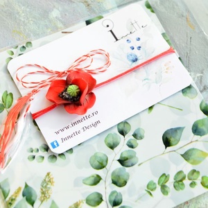 Macul- Bratara snur rosu - bijuterii - brățări - brățări împletite - Artynos.ro