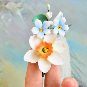 Narcisa si nu ma uita- Brosa buchet, Bijuterii, Brose, , Brosa buchet cu narcisa, flori de nu ma uita si lacramioare

*** Descopera colectia noastra de mart..., ARTYNOS