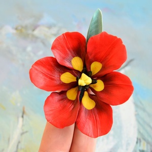 Laleaua rosie- Brosa mare - Artynos.ro