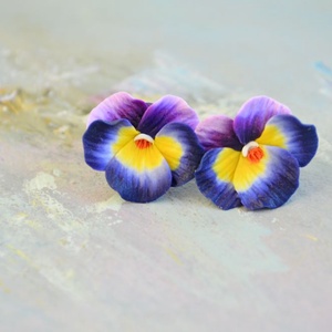 Panselute mov- Cercei surub, Bijuterii, Cercei, Cercei din argint, , ARTYNOS