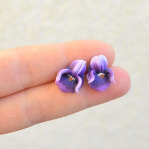 Toporasi mov- Cercei surub - bijuterii - cercei - cercei din argint - Artynos.ro