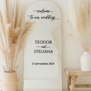 Set stickere personalizate pentru oglinzi nunta - accesorii nuntă - materiale decor pentru nuntă - decorațiuni nuntă - Artynos.ro