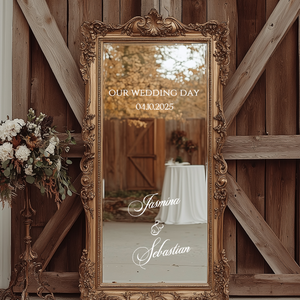Set stickere personalizate pentru oglinzi nunta - accesorii nuntă - materiale decor pentru nuntă - decorațiuni nuntă - Artynos.ro