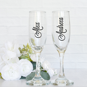Set 4 stickere personalizate pentru pahare nunta - accesorii nuntă - materiale decor pentru nuntă - decorațiuni nuntă - Artynos.ro