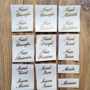Set 10 stickere personalizate pentru pahare nunta - accesorii nuntă - materiale decor pentru nuntă - decorațiuni nuntă - Artynos.ro