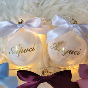 Set 3 Globuri de Crăciun personalizate pentru familie My New Name is Mommy/Daddy - crăciun - decorațiuni de crăciun de casă - globuri de crăciun - Artynos.ro