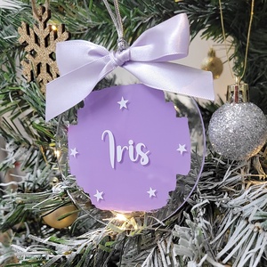 Set 3 Ornamente de Craciun pentru familie, personalizate cu nume - crăciun - decorațiuni de crăciun de casă - globuri de crăciun - Artynos.ro