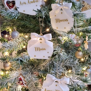 Set 3 Ornamente de Craciun pentru familie, personalizate cu nume - Artynos.ro
