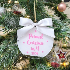 Set 3 Ornamente de Craciun pentru familie, personalizate cu nume - crăciun - decorațiuni de crăciun de casă - globuri de crăciun - Artynos.ro