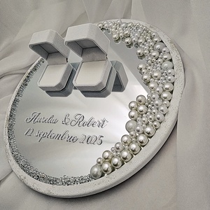 Suport verighete - accesorii nuntă - accesorii de nuntă - suport verighete și perne pentru inele - Artynos.ro